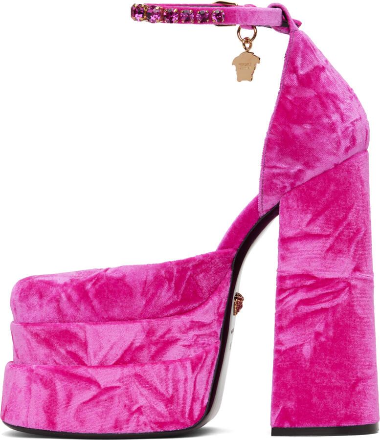Versace Pink Medusa Aevitas Platform Pumps - Picture 2