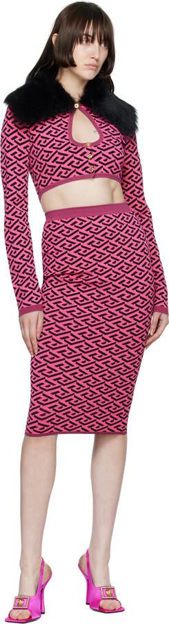 Versace Pink Medusa Biggie Heeled Sandals - Picture 4