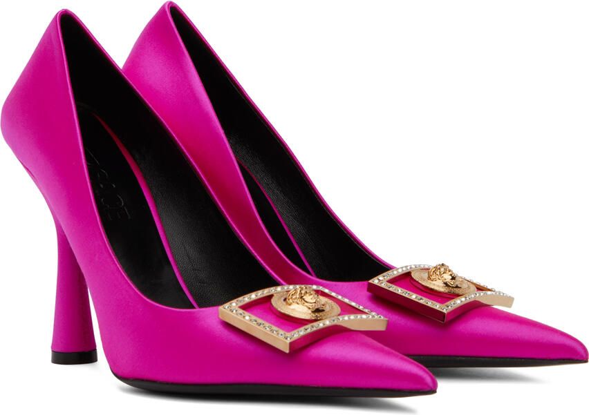 Versace Pink Medusa Heels - Picture 2