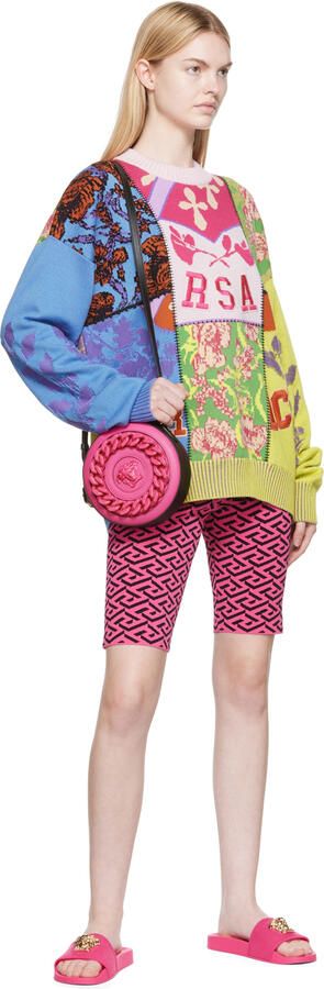 Versace Pink Medusa Slides - Picture 2