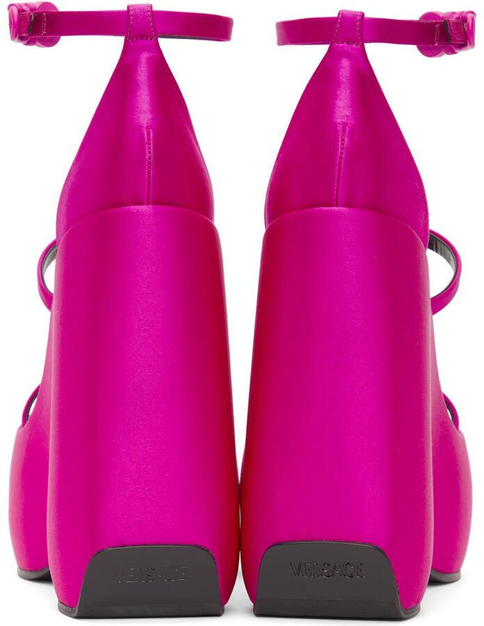 Versace Pink Triplatform Heeled Sandals - Picture 5