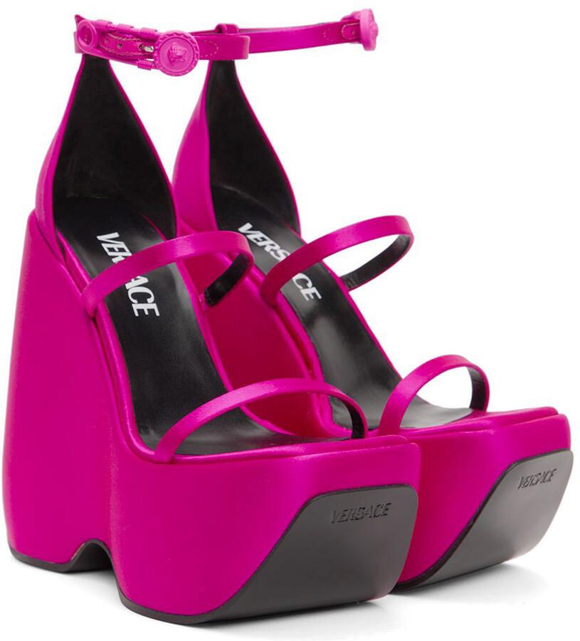 Versace Pink Triplatform Heeled Sandals - Picture 2