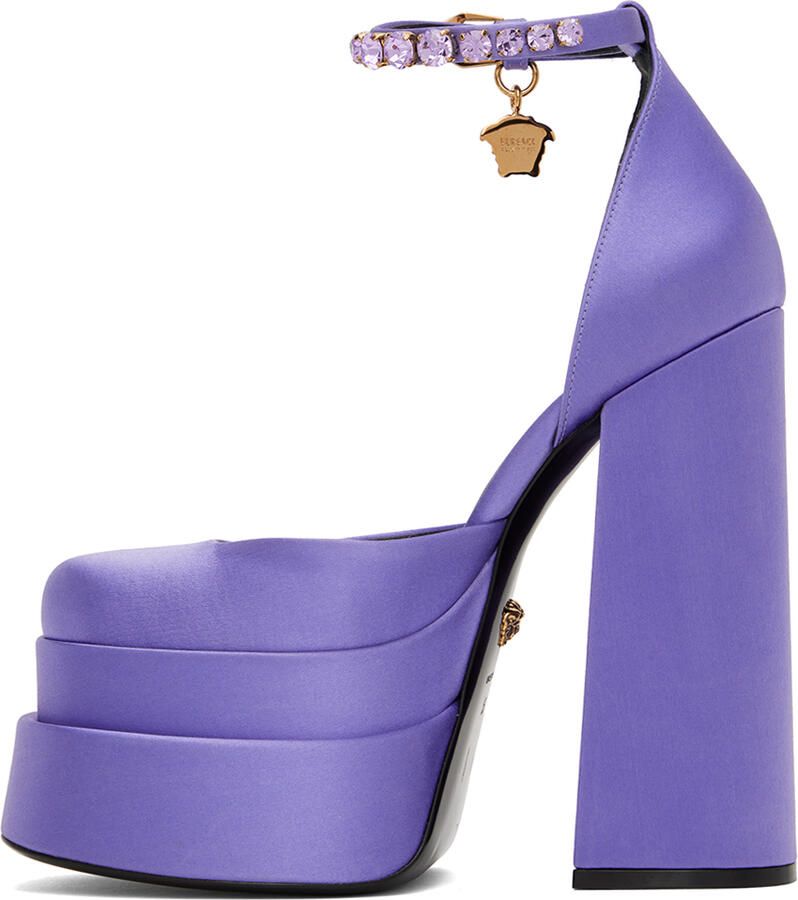 Versace Purple Medusa Aevitas Heels - Picture 2