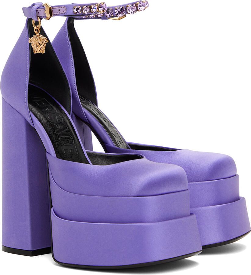 Versace Purple Medusa Aevitas Heels