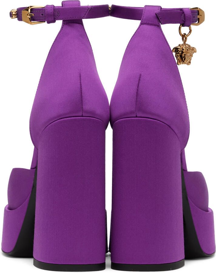 Versace Purple Medusa Aevitas Platform Heels - Picture 3