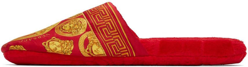 Versace Red Medusa Amplified Slippers - Picture 4