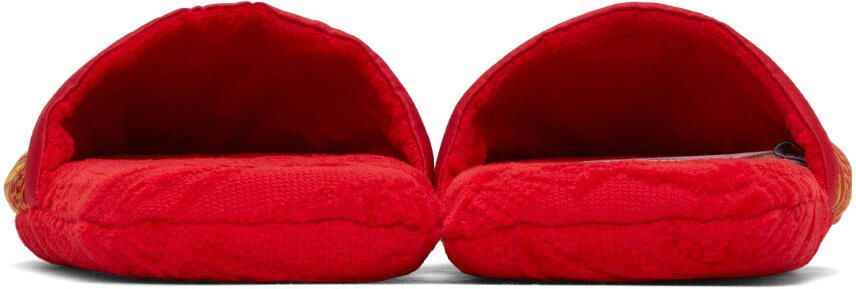 Versace Red Medusa Amplified Slippers - Picture 2