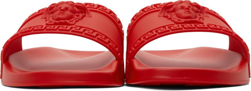 Versace Red Palazzo Pool Slides - Picture 3