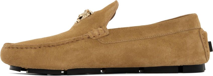 Versace Tan 'La Medusa' Loafers - Picture 3