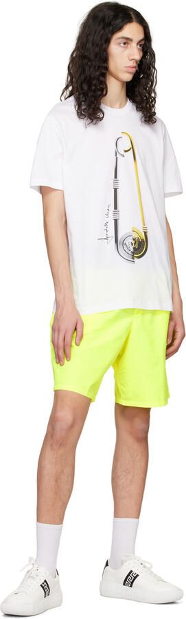 Versace White & Black Greca Sneakers - Picture 6