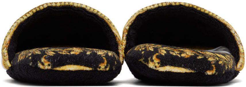 Versace White & Black I Heart Baroque Slippers - Picture 2