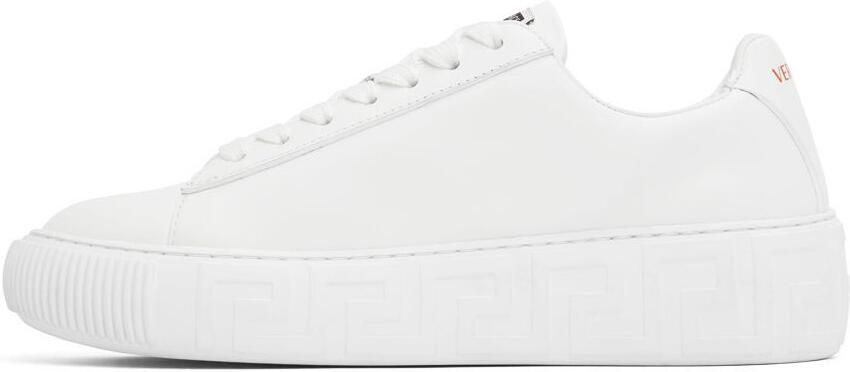 Versace White & Pink Safety Pin Sneakers - Picture 3