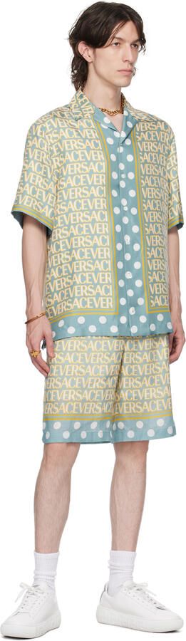 Versace White & Silver Greca Sneakers - Picture 4