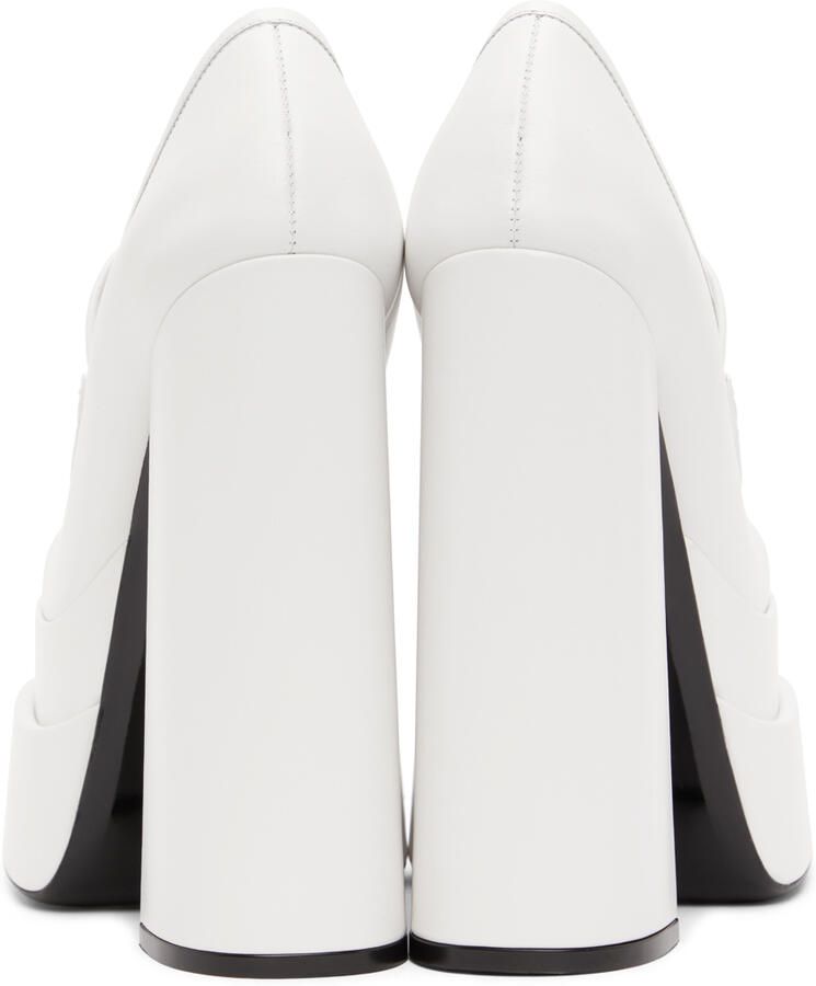Versace White Intrico Platform Heels - Picture 3