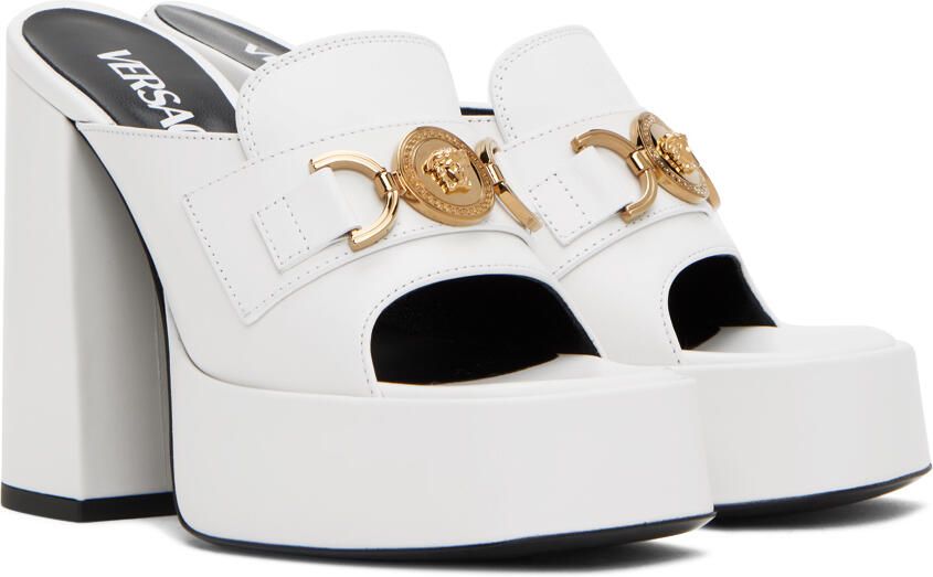 Versace White Medusa '95 Heeled Sandals - Picture 2
