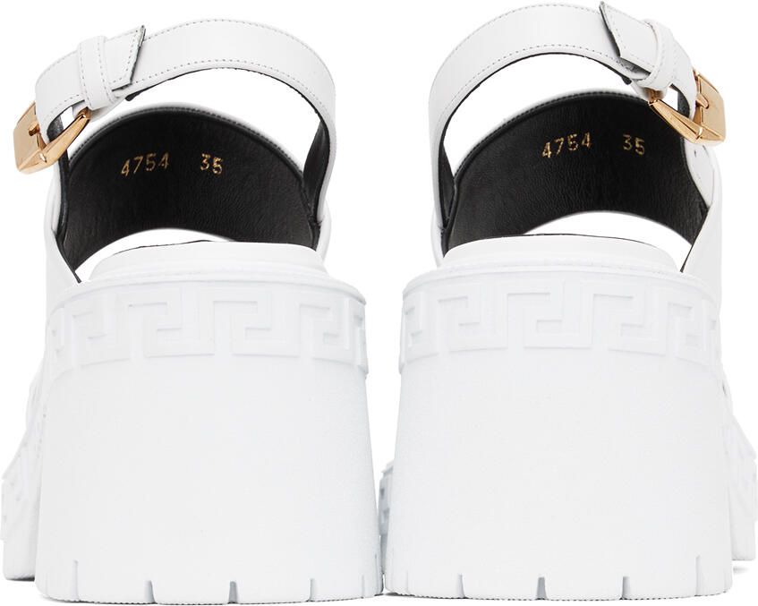 Versace White Medusa Biggie Heeled Sandals