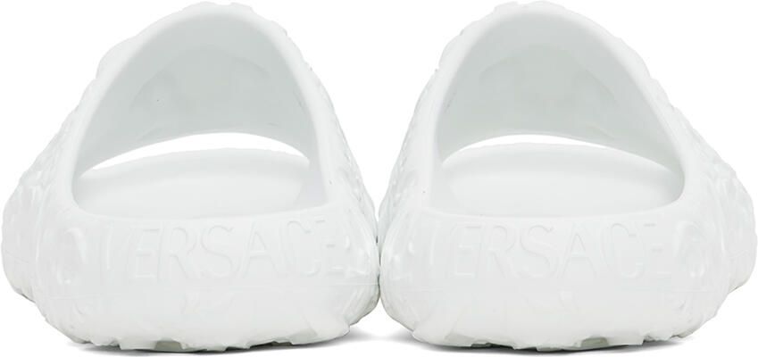 Versace White Medusa Dimension Slides