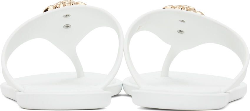 Versace White Medusa Sandals