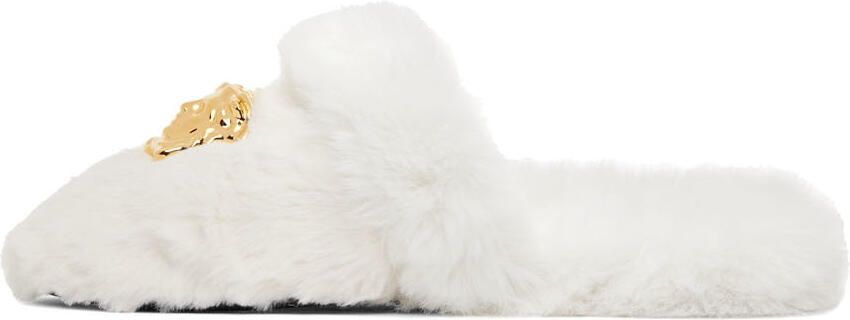 Versace White Palazzo Slippers - Picture 3