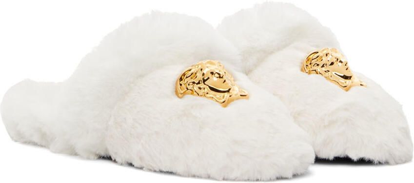 Versace White Palazzo Slippers - Picture 2