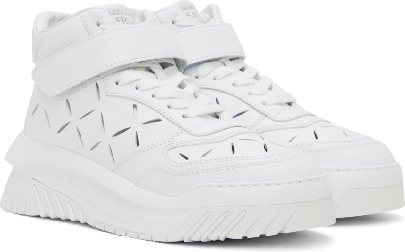 Versace White Slashed Odissea Sneakers - Picture 2