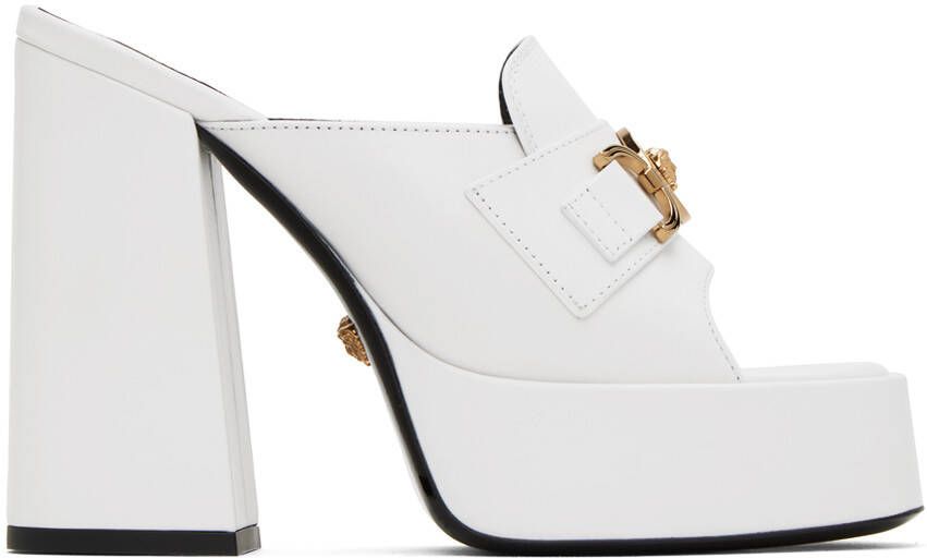 Versace White Medusa '95 Heeled Sandals - Picture 5