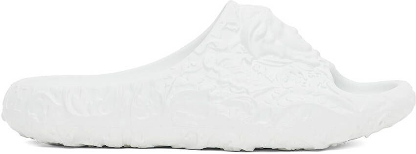 Versace White Medusa Dimension Slides - Picture 4