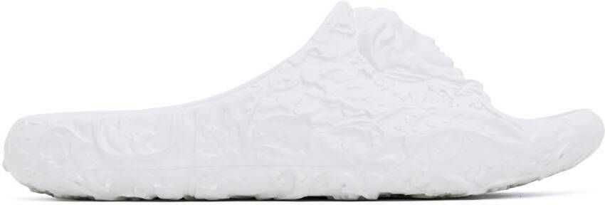 Versace White Medusa Dimension Slides