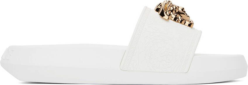 Versace White Palazzo Slides - Picture 5