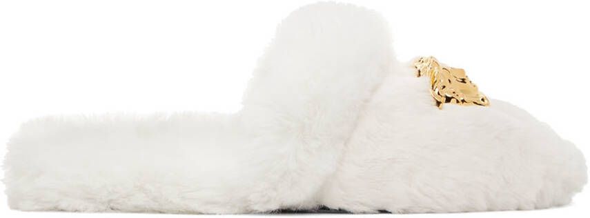 Versace White Palazzo Slippers - Picture 4