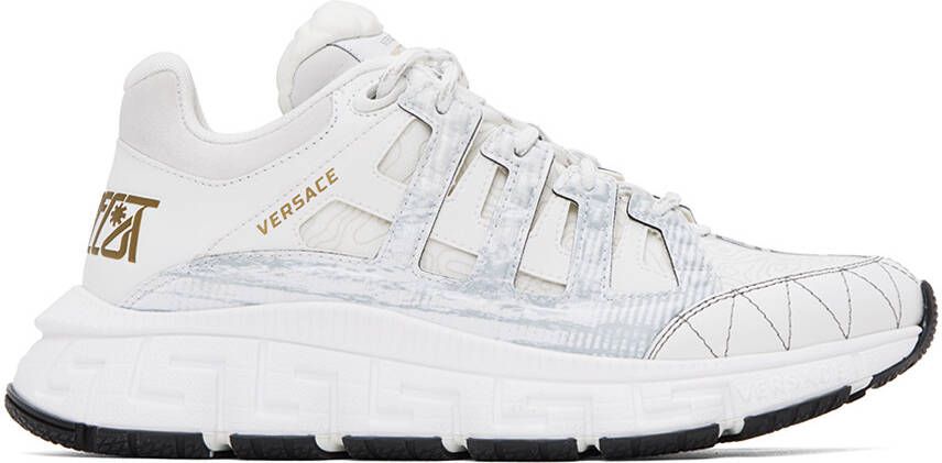 Versace White Trigreca Sneakers - Picture 5