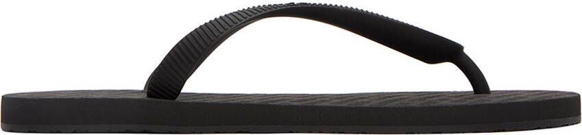 VETEMENTS Black Embossed Flip Flops - Picture 5
