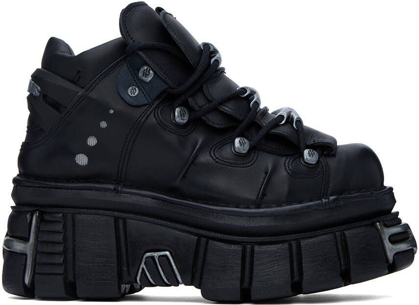 VETEMENTS Black New Rock Edition Platform Sneakers
