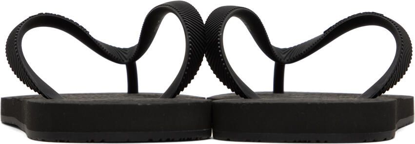VETEMENTS Black Embossed Flip Flops - Picture 2