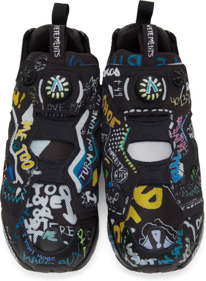 VETEMENTS Black Reebok Edition Instapump Fury Sneakers - Picture 2