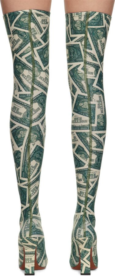 VETEMENTS Green Boomerang Sock Boots