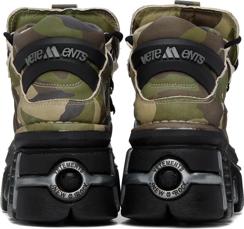 VETEMENTS Green New Rock Edition Platform Sneakers