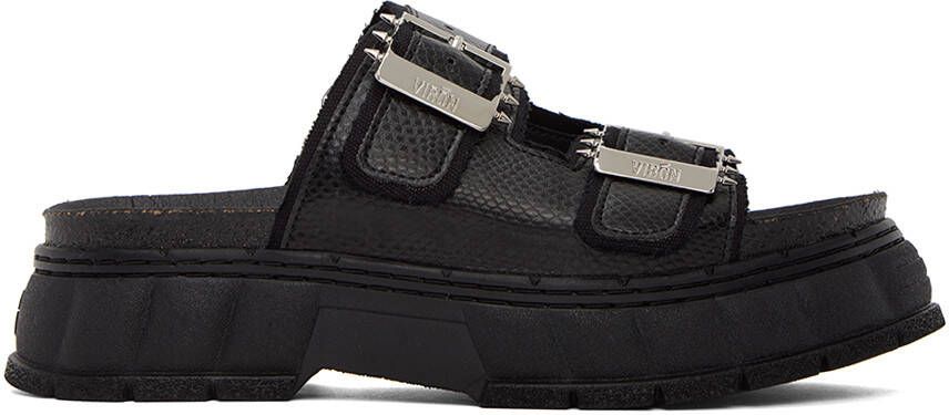 Virón Black 2018 Appleskin Faux-Leather Sandals