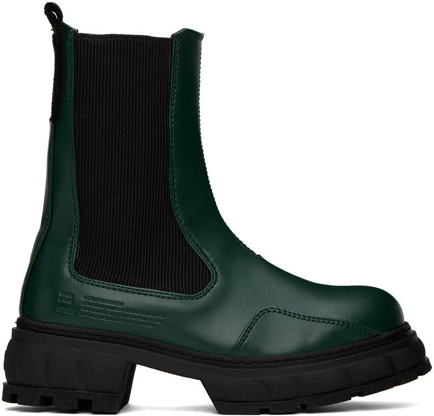 Virón SSENSE Exclusive Green Paradigm Chelsea Boots