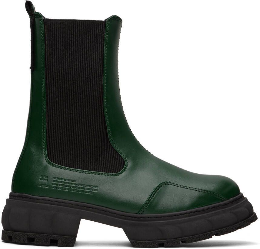 Virón SSENSE Exclusive Green Paradigm Chelsea Boots