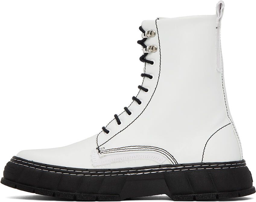 Virón White & Black 1992 Contrast Boots - Picture 3