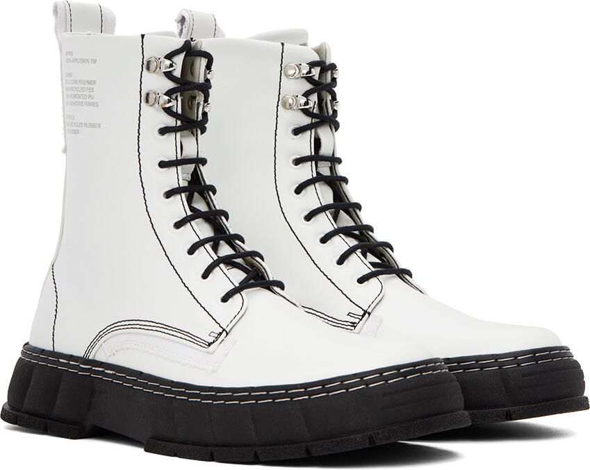Virón White & Black 1992 Contrast Boots - Picture 2