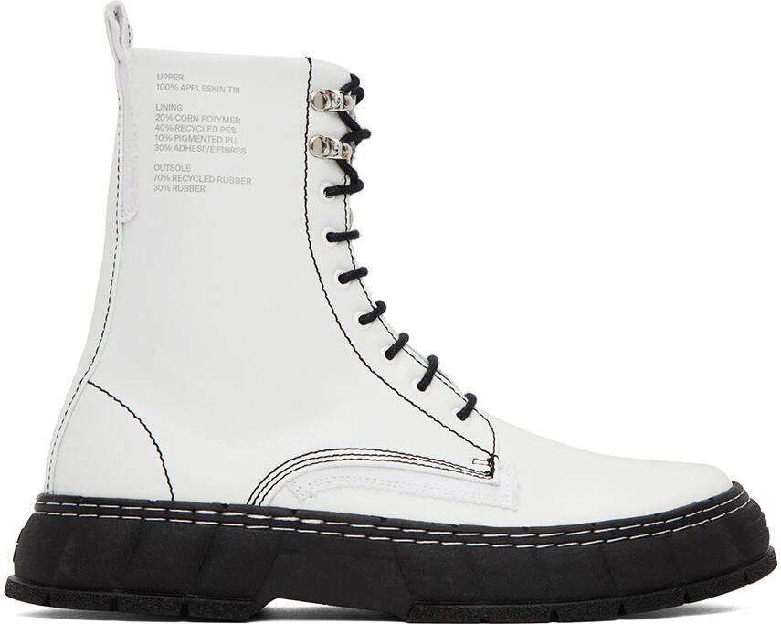 Virón White & Black 1992 Contrast Boots - Picture 5