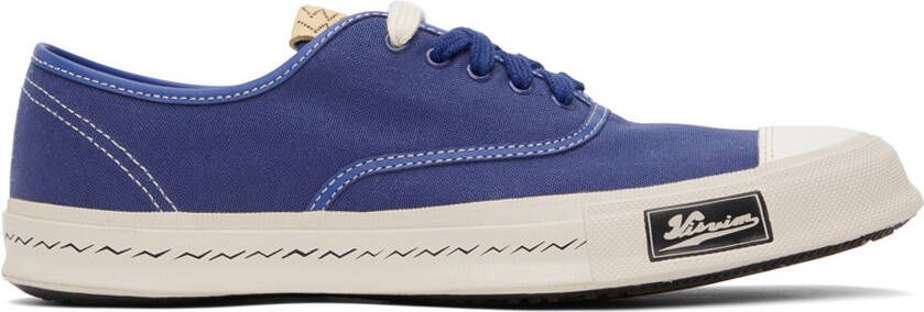 Visvim Navy Logan Deck Sneakers - Picture 5