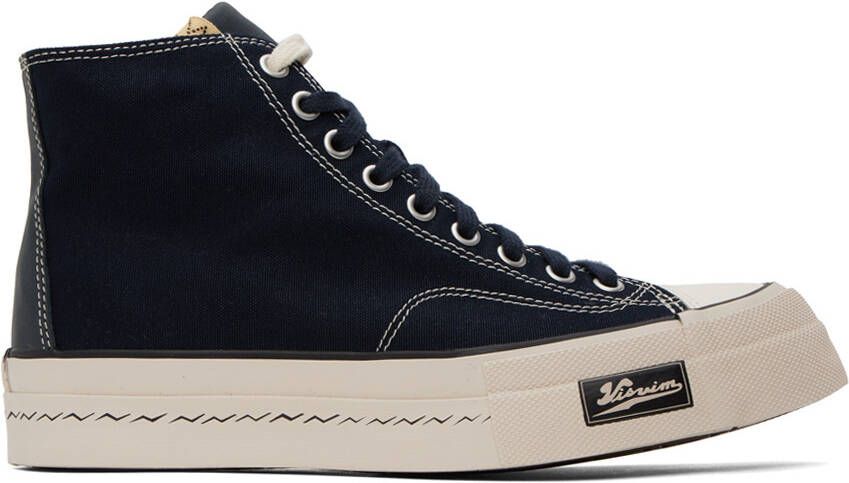 Visvim Navy Skagway Hi Patten Sneakers - Picture 5