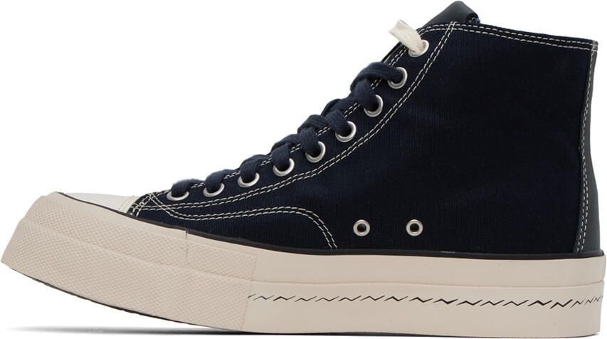 Visvim Navy Skagway Hi Patten Sneakers - Picture 3