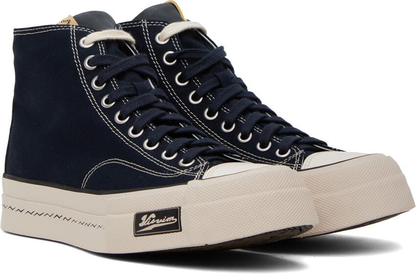 Visvim Navy Skagway Hi Patten Sneakers - Picture 2