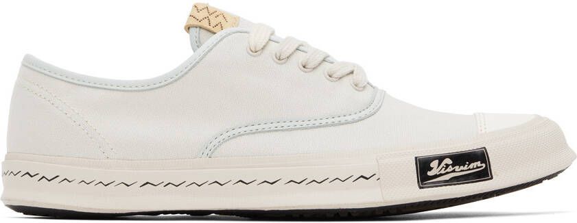 Visvim White Logan Deck Sneakers - Picture 5