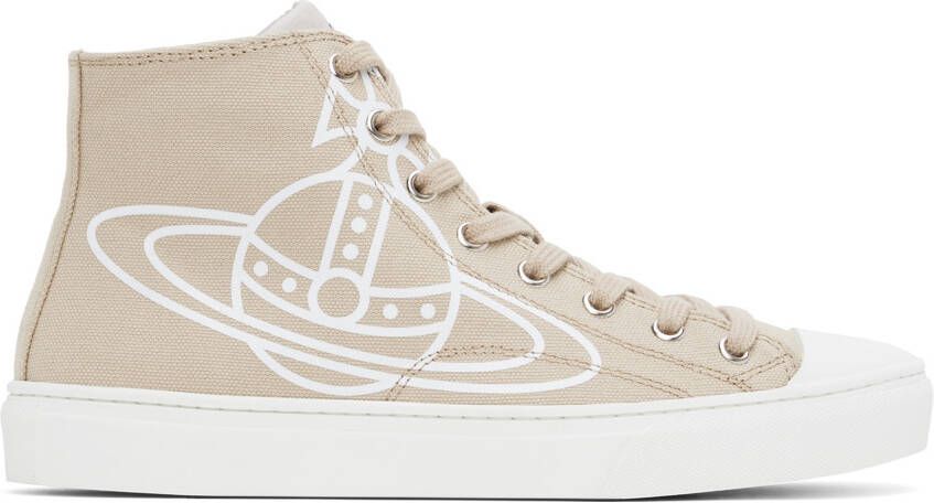 Vivienne Westwood Beige Plimsoll High Top Sneakers - Picture 5