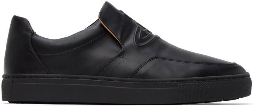 Vivienne Westwood Black Embossed Slip-On Sneakers - Picture 5